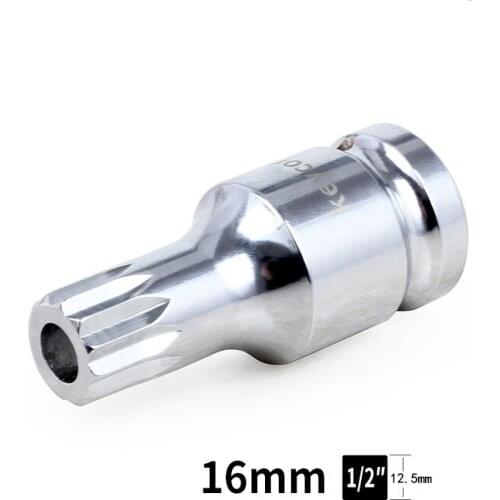 1/2"(12.5mm) 16mm 12 Tooth Special Oil Pan Screw Socket Wrench Head Hand Tool CR-V Universal Allen Head Auto Repair Tools