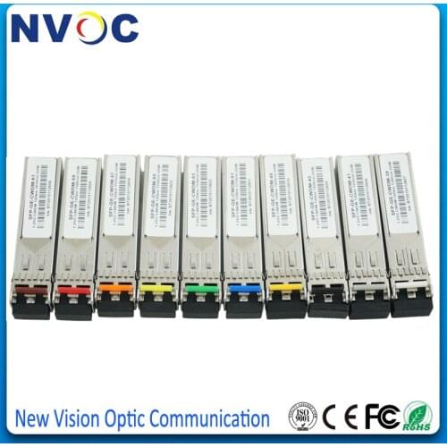 Compatible 1000BASE-CWDM 60KM SFP 1270nm~1610nm (18 CWDM wavelengths) DDMI DOM Transceiver (1270nm~1610nm,60km,LC, SMF, DDM)