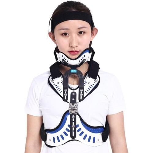 Comfortable and breathable head neck and thoracic orthopedic brace fixed brace adult cervical spine correction cervical brace