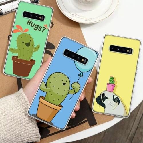 Cactus Vintage Flower Silicon Phone Case For Samsung Galaxy A51 A71 A70 A50 A40 A30 A20E A10S A01 A21 A6 A7 A8 A9 Plus + Cover