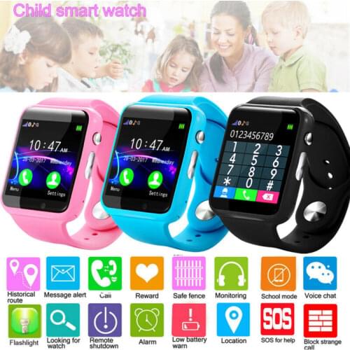 Waterproof Anti-lost Smart Watch Bluetooth GPS Tracker SOS Call GSM SIM Xmas Gifts For Children Kids for Android/iOS