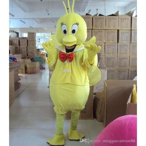 Yellow Duck mascot costum luxury mascot mascot of adult clothing clothing Halloween party role