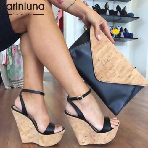 2019 summer brand new woman shoes fashion wedge shoes super high heel sandals custom big size 43 women shoes