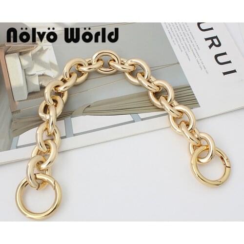 1-5 pieces 3 colors 30-120cm 23mm Ins Hot Recommend Oversize Thick Light Weight Alumium Ladies pouch bag straps chains