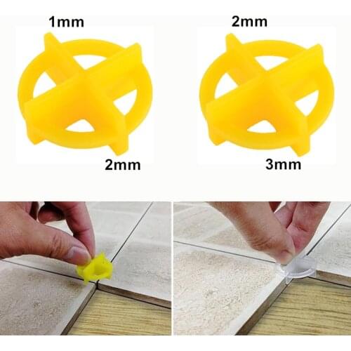 100pcs Tile Cross Wedge Locator Floor Gap Laying Tool for Flooring Wall Tile Leveling System Construction Tool 1mm 2mm 3mm