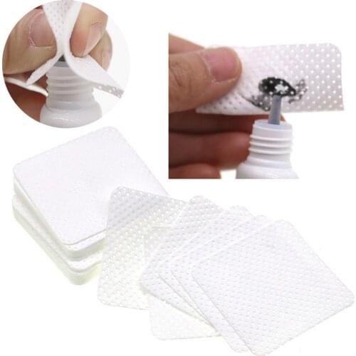 100PCS/Pack Lint-Free Paper Cotton Wipes Eyelash Glue Remover Wipe Clean Cotton Sheet Nails Art Cleanin Cleaner Pads
