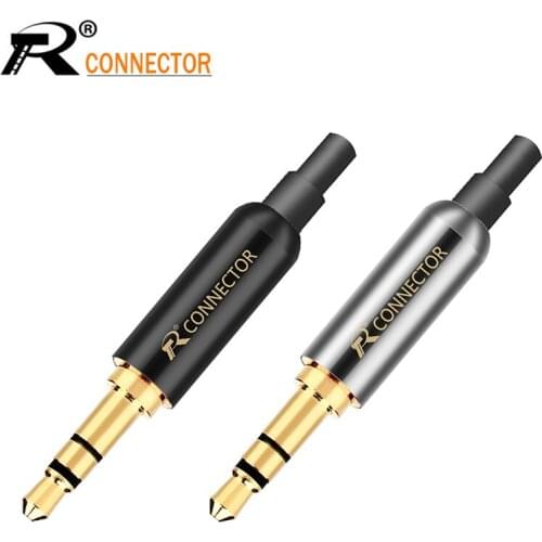 20PCS 3.5mm Plug Audio Jack 3Pole Gold-plated Earphone Adapter For DIY Stereo Headset Earphone or Used for Repair Earphone