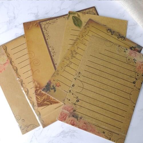 8 Sheet/lot Beautiful Lomo Card tock Student Supply Pastoral w57 e23 Lomo Card Pad for Creative SchoolChildren Storage Envelope