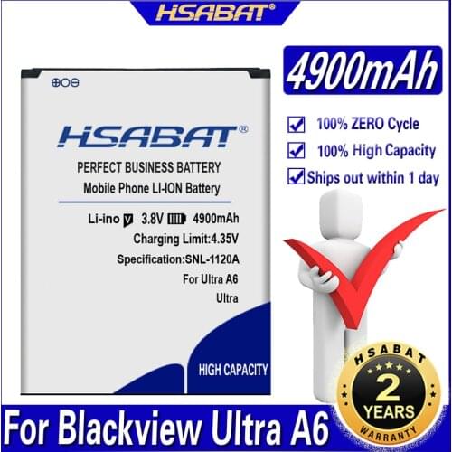 HSABAT 4900mAh Ultra A6 Battery for Blackview Ultra A6 Battery