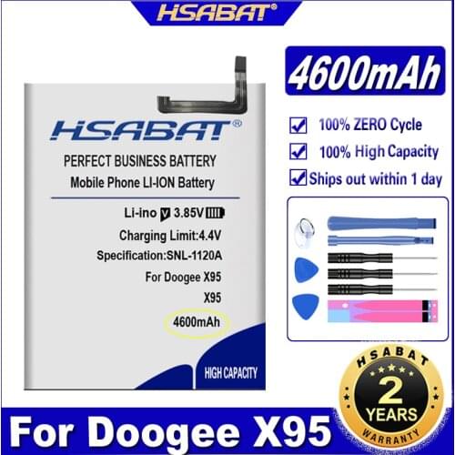 HSABAT BAT1919104350 4600mAh Top Capacity Battery for DOOGEE X95 Smart Phone Batteries