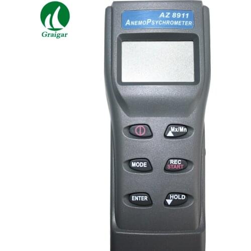 AZ8911 Anemometer Wind Air Flow Meter Multi-functional Measurements for Temperature Humidity Condensation