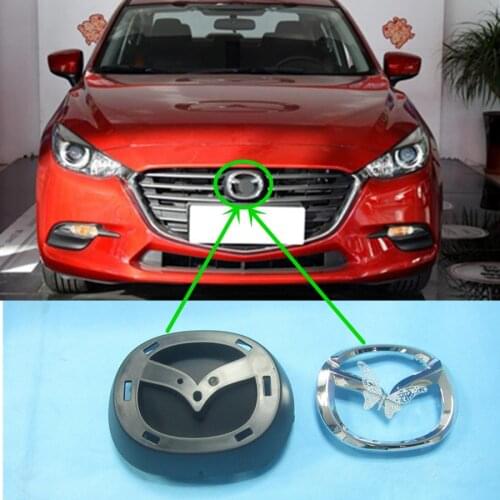 Car accessories body parts front bumper grille symbol logo with bracket for Mazda 3 AXela 2016-2018
