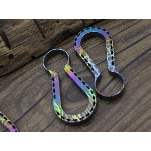 MackWalker Titanium alloy keychain, TC4 EDC, high elasticity, lightweight, fast hanging and cool