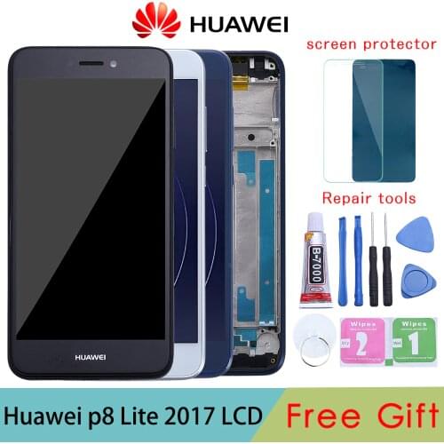 Huawei P9 Lite 2017 LCD Display Touch Screen Digitizer For Huawei P9 Lite 2017 LCD With Frame P8 lite 2017 PRA LA1 LX1 LX2 LX3