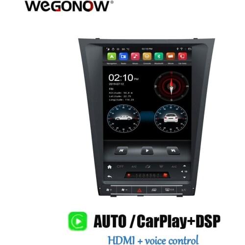 DSP PX6 IPS Carplay voice control Tesla12.1"Android 9.0 4G RAM 64GB auto radio GPS Navigation BT5.0 for GS300 GS460 GS450 GS350