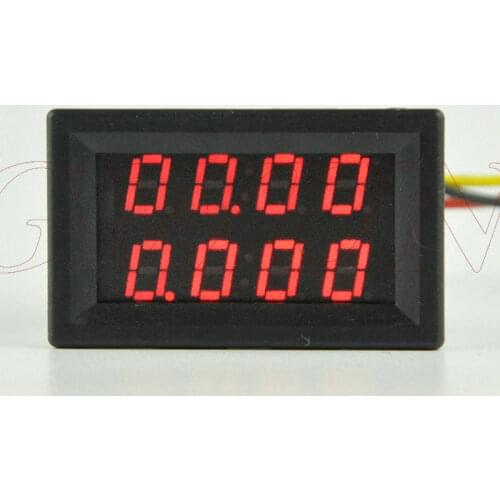 GWUNW BY42A 30V 20A-500A DC Digital 4 Bit Voltage Current Ammeter Meter Dual Display LED [****Must have a shunt to use****]