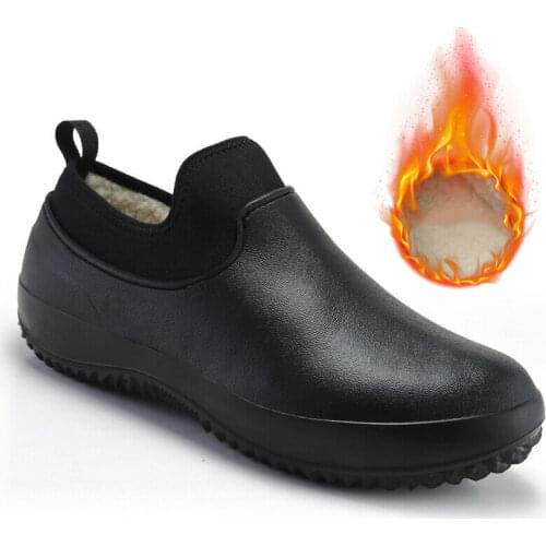 Hot Selling Unisex Adult Non-Slip Chef Shoes for Work Kitchen Safety Slip Resistant Winter Lined Work Boots -B5