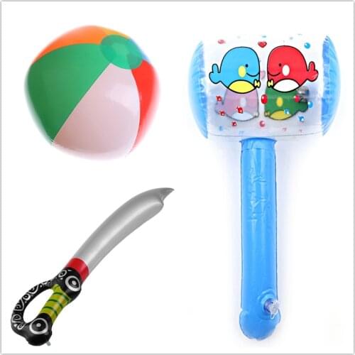 Inflatable Hammer With Bell Air Hammer Baby Kids Toys Party Favors Inflatable ball Inflatable Sword Toy Pool Beach Party Toy