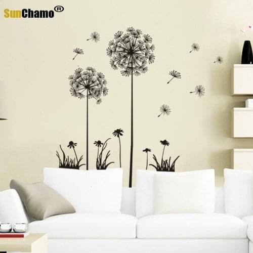 2021 New DIY Removable Art Vinyl Quote Dandelion Wall Sticker Home Room Decal