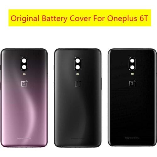 Original Battery Cover For Oneplus 6 6T 7 7 PRO Back Cover Battery + Camera Lens Cover Door Housing Case + Rear Glass Parts