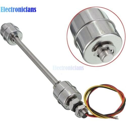 220V 200mm Stainless Steel Double Float Liquid Float Switch Water Level Sensor Module for Water Tank Liquid Level Controller