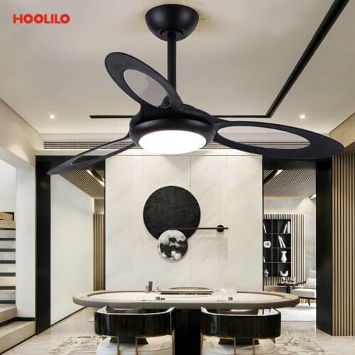 44Inch Ceiling Fan with Lights 110V 220V Remote Control Smart Ceiling Fans with LED Light Ventilateur De Plafond Fast Shipping