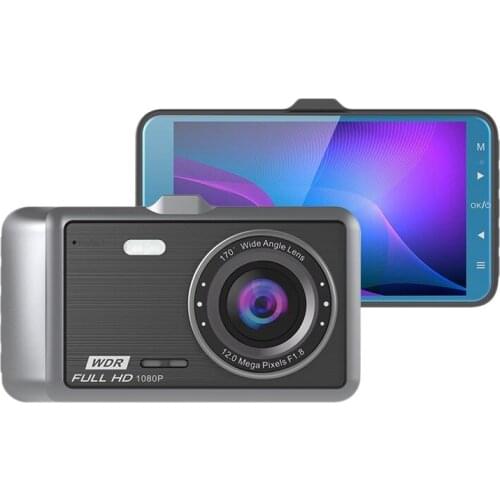 Novel-Dashcams,Driving Recorder 4.0 Inch IPS HD Screen Front and Rear Dual Lens Parking Monitor 1080P Car Driving Recorder