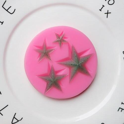 Sparkling Stars Fondant Silicone Mold Chocolate Mold Baking Cake Decorative XGY-186