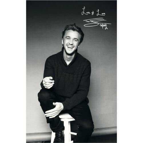 Tom Felton Draco Malfoy Signed Art Film Print Silk Poster for Your Home Wall Decor 24x36inch