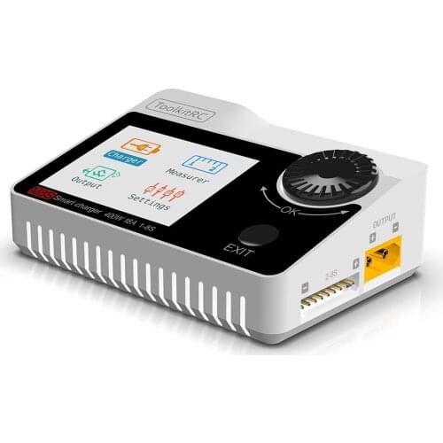 ToolkitRC M8S 400W 18A 2.4 TFT inch Color LCD Screen Balance Charger Discharger for 2S - 8S Lipo For Rc racing drone battery