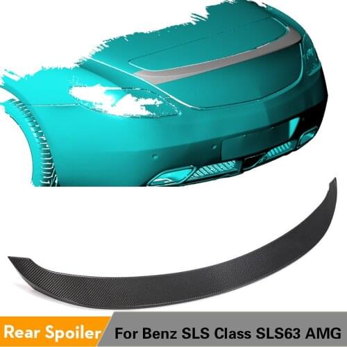 Carbon Fiber Rear Trunk Spoiler for Mercedes-Benz SLS Class SLS63 AMG 2010 - 2014 Rear Trunk Spoiler Boot Lip Wing Lid