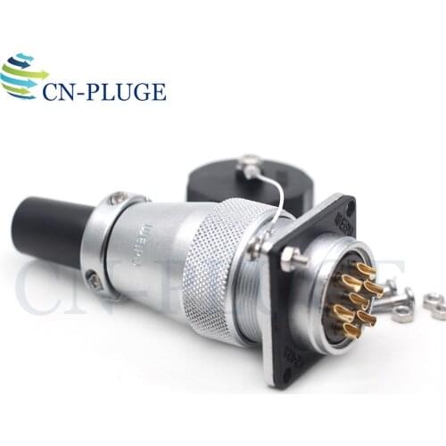 WEIPU WS28 7Pin Waterproof Connector Square Panel Mount Automotive Connector Industrial Power Connector plug and socket IP67