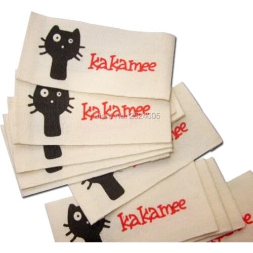 Cotton fabric labels/custom clothing tags/clothing label printing/shirt tag/customized garment logo/ribbon/brand Free Shipping