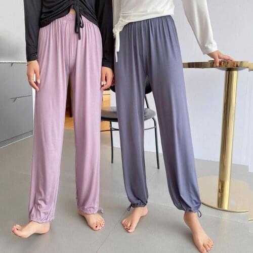 Womens Home Pants Loungewear Pyjamas Trousers Modal Comfortable Home Pants Spring Autumn New Modal Loose Sleepwear Pant