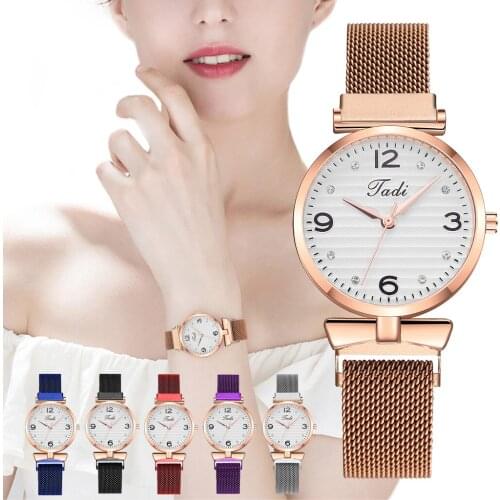 Ladies Magnetic Diamond Clock Luxury Women Watches Fashion Female Quartz Wristwatches Relogio Feminino Zegarek Damski