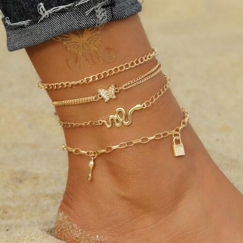 ZOVOLI New Vintage Anklet Set Fashion Anklets For Women Multilayers Adjustable Anklet Bracelet On Leg Foot Beach Jewelry 2021