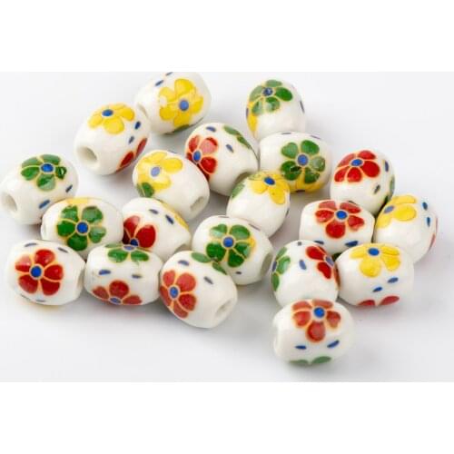 12# 40pcs Barrel Shape unique Ceramic beads Not natural stone Promotion Quality Ceramics beads #A216A