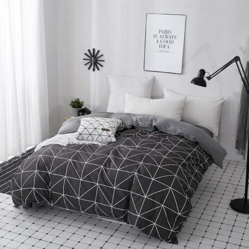 15 Textile Modern Geometric Triangle Duvet Cover with Zipper 1 Piece Polyester Cotton Quilt Cover Comforter Cover Bedclothes