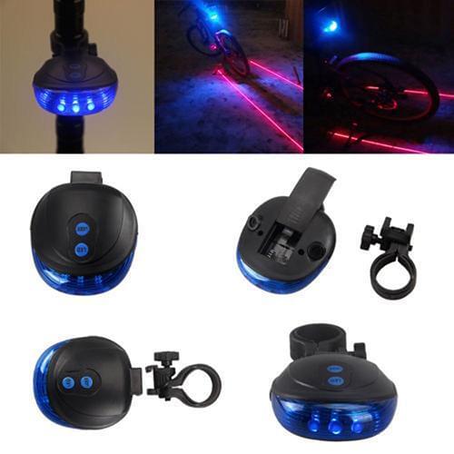 2Laser 5LED Bike Tail Light Bicyle LED Rear Tail Light Waterproof Cycling Bicycle Flashing Lamp LED Bike Safety Warning Light