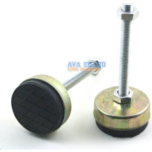 4 Pieces 43mm Base M8x80mm Adjustable Anti Slip Lathe Leg Furniture Leveling Feet Pad