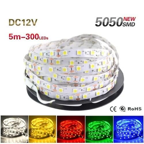 5M 2835 5630 5050 LED strip flexible light Non-Waterproof 12V 60LED/m 5m/lot,outdoor lighting tiras led for Festival decoration