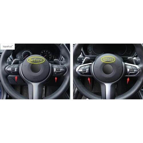 Accessories For BMW 1 Series F20 M-Sport 2015 2016 2017 Steering Wheel Decor Button Cover Kit Trim ABS Matte Carbon Fiber Look