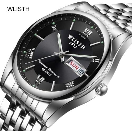 WLISTH Quartz Male Watches Luxury Mens Watch Waterproof Date Clock Male Sports Watches Men Quartz Casual Wrist Watch A3391