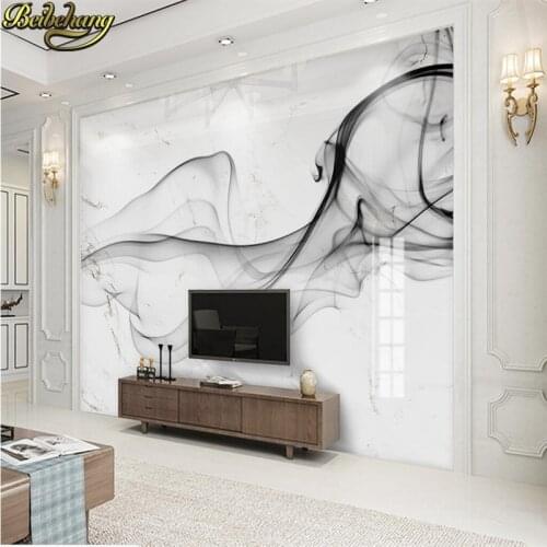 Beibehang Custom Ink smog Photo Wallpaper Restaurant Clubs KTV Bar 3D deco mural Wall Paper landscape art marble TV background