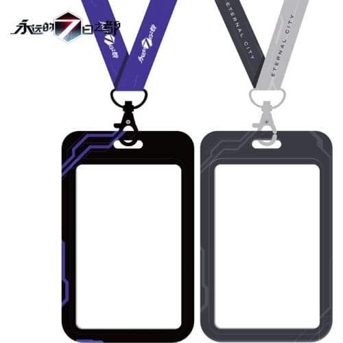 Game Eternal City Yui Vera Forever Seven Days Card Holder Anime Cosplay Acrylic Student Keychain ID Card Case Cover Bags Pendant