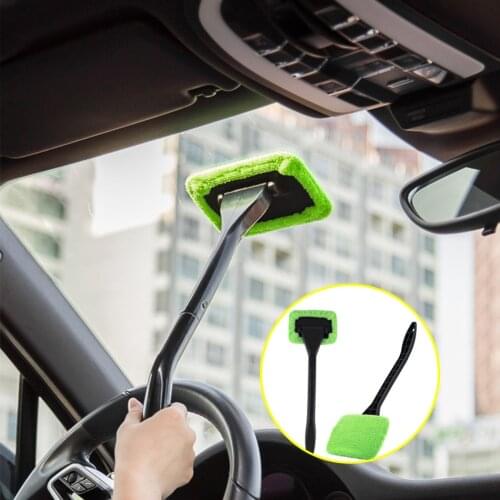 Auto Cleaning Wash Tool With Long HandleCar Window Cleaner Brush Kit Windshield Wiper Microfiber Wiper Cleaner Cleaning Brush