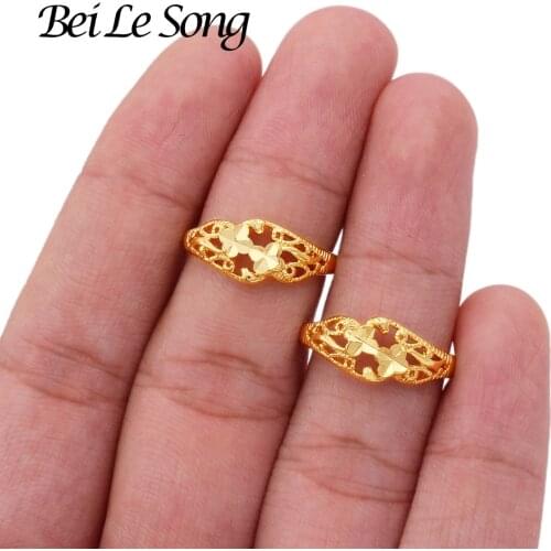 Resizable ring African French girls of the rings Jewellery ring Dubai 24K gold color ring for women wedding jewelry gifts bridal