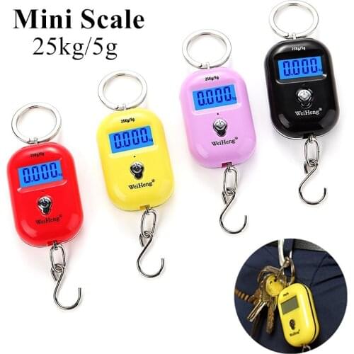 25kg/5g Mini Scale Digital Luggage Scales Hanging weighing Travel Weighting Steelyard Electronic Hook Weight Tool 40% OFF
