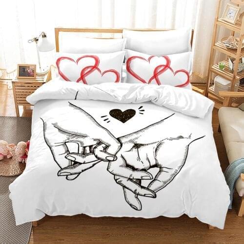 King Queen Lovers Bedding Set Single Twin Full Queen King Size Lover Oil Painting Bed Set Childrens Kid Bedroom Duvetcover 005