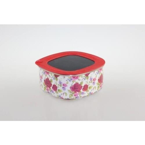 Ancel Enamel Square Storage Container 19*19*9 cm